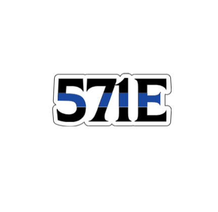 Police Badge Number Sticker